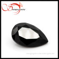 Pear shape 8*12mm black onyx natural agate gemstone